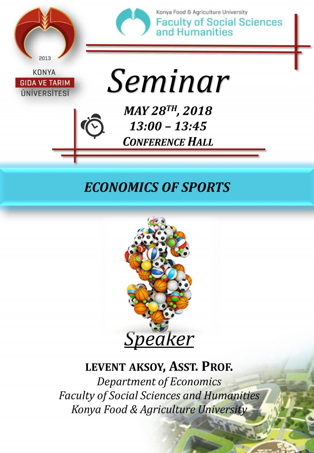 Seminer - Economics of Sports / 28 Mayıs Pazartesi 13:00