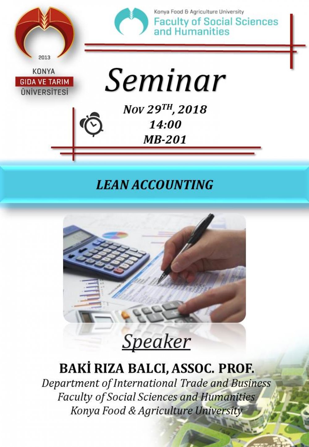 Seminer – Lean Accounting / 29 Kasım Perşembe 14:00