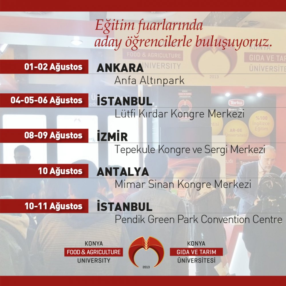 KGTÜ uzmanları, İstanbul, Ankara, İzmir ve Antalya üniversite tercih fuarlarında aday öğrencilerle buluşuyor