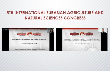 Gıda Mühendisliği Bölümü Öğrencilerimiz Çalışmalarını “5th International Eurasian Agriculture and Natural Sciences Congress” Etkinliğinde Sundu