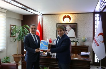 Kırşehir Ahi Evran Üniversitesi Rektörü Prof. Dr. Mustafa Kasım Karahocagil'den, Rektörümüz Prof. Dr. Erol Turan’a Ziyaret